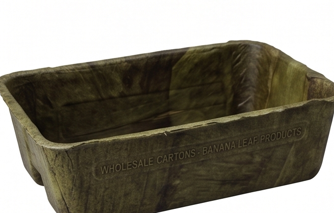 Open wholesale banana-leaf carton